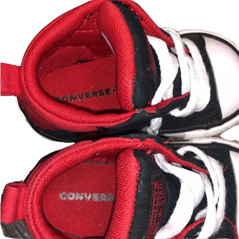 Converse All Star Black & Red Canvas Shoes